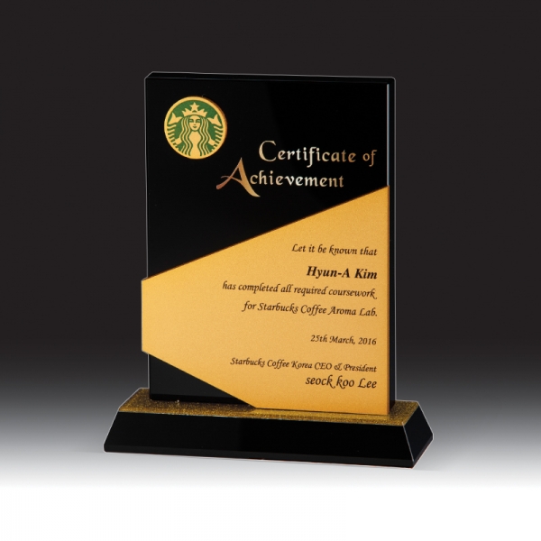 블랙 크리스탈 감사패/공로패 HB-7406